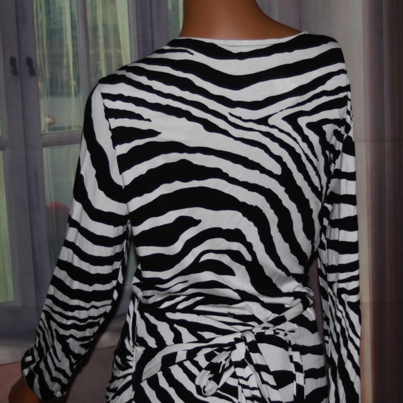 Express Dresses Nwt Express Zebra Wrap Dress Large Poshmark